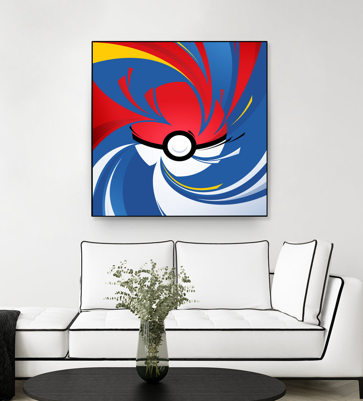 Pokemon Ball by Nikita Abakumov on GIANT ART - red vector illustration