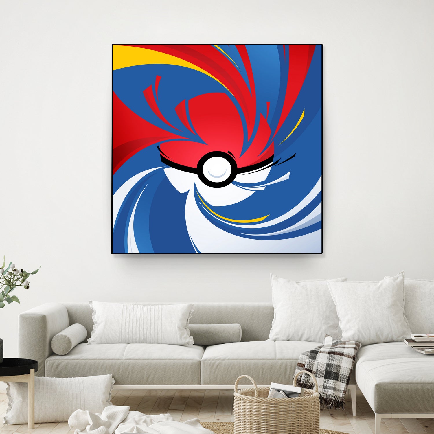 Pokemon Ball by Nikita Abakumov on GIANT ART - red vector illustration