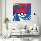 Pokemon Ball by Nikita Abakumov on GIANT ART - red vector illustration