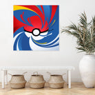 Pokemon Ball by Nikita Abakumov on GIANT ART - red vector illustration