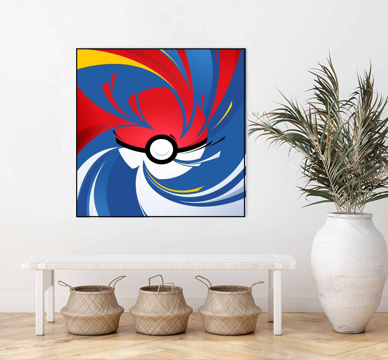 Pokemon Ball by Nikita Abakumov on GIANT ART - red vector illustration