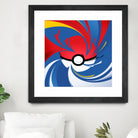 Pokemon Ball by Nikita Abakumov on GIANT ART - red vector illustration