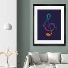 Treble Color by Leandro Jorge on GIANT ART - blue vector illustration