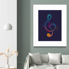 Treble Color by Leandro Jorge on GIANT ART - blue vector illustration