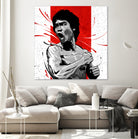 Bruce Lee by Nikita Abakumov on GIANT ART - red digital painting