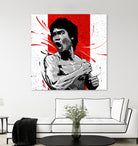 Bruce Lee by Nikita Abakumov on GIANT ART - red digital painting