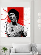 Bruce Lee by Nikita Abakumov on GIANT ART - red digital painting