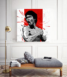 Bruce Lee by Nikita Abakumov on GIANT ART - red digital painting