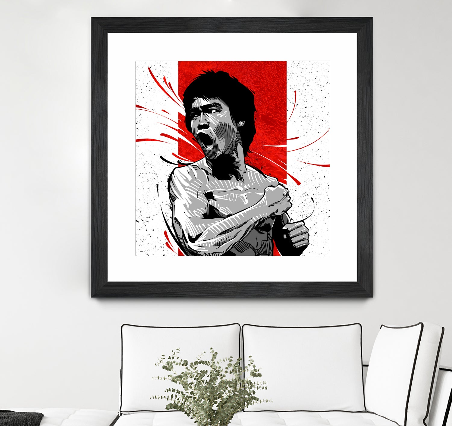 Bruce Lee by Nikita Abakumov on GIANT ART - red digital painting