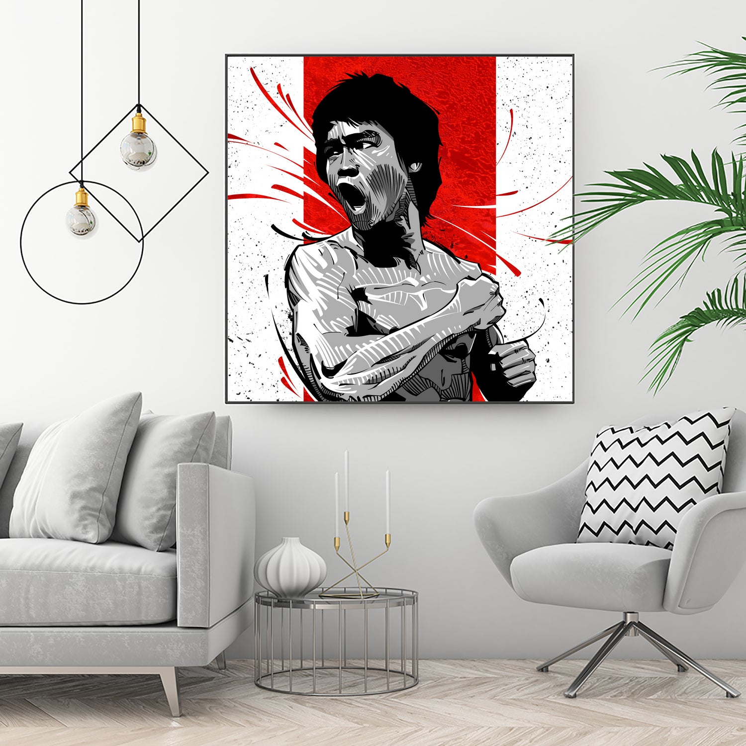 Bruce Lee by Nikita Abakumov on GIANT ART - red digital painting