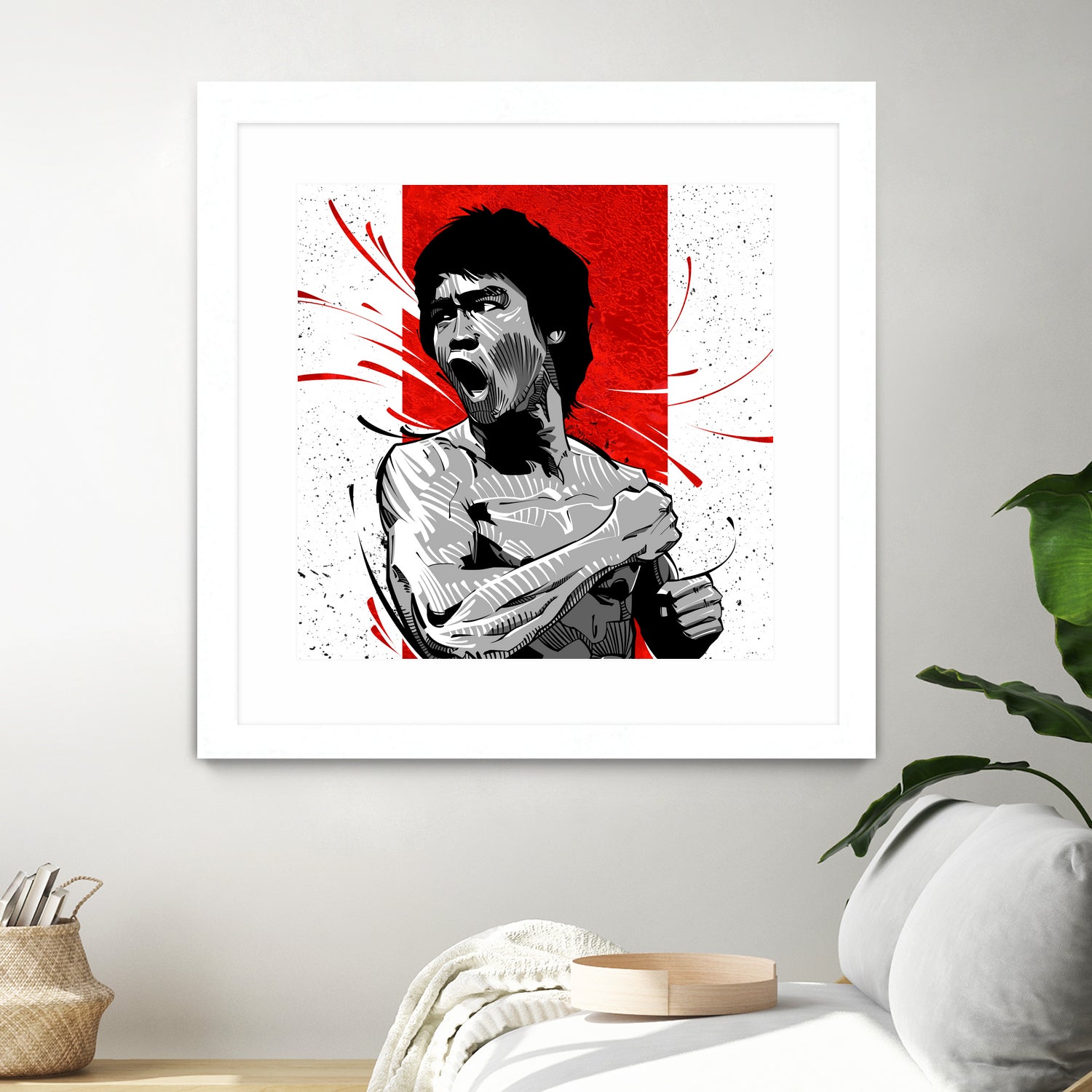 Bruce Lee by Nikita Abakumov on GIANT ART - red digital painting