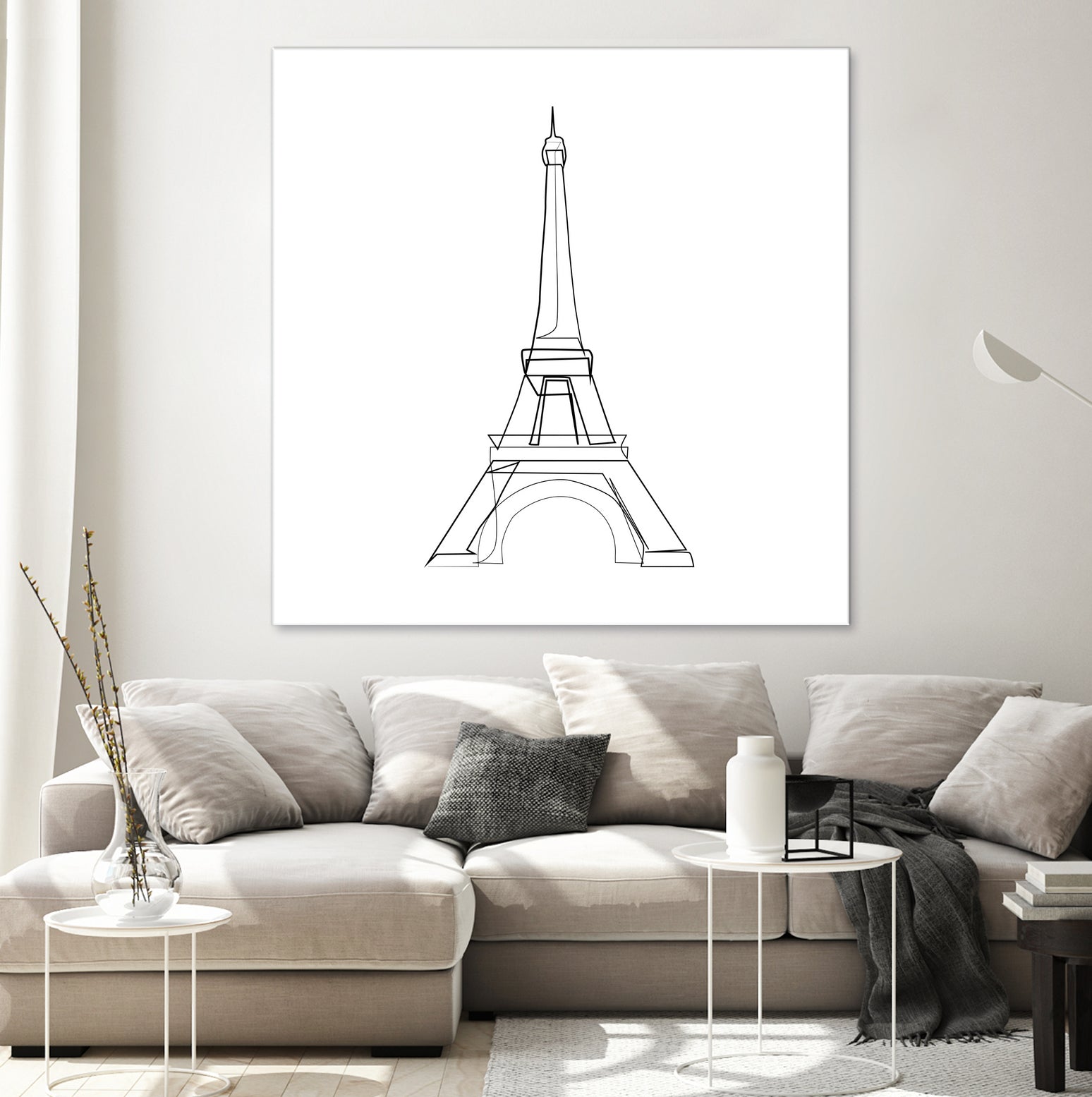 Eiffel Tower by Parinta Sofia Stefanopoulou on GIANT ART - white digital drawing