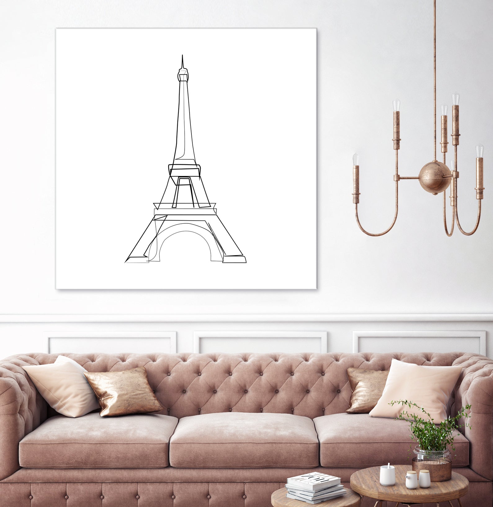 Eiffel Tower by Parinta Sofia Stefanopoulou on GIANT ART - white digital drawing