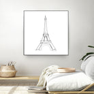 Eiffel Tower by Parinta Sofia Stefanopoulou on GIANT ART - white digital drawing