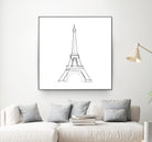 Eiffel Tower by Parinta Sofia Stefanopoulou on GIANT ART - white digital drawing