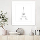 Eiffel Tower by Parinta Sofia Stefanopoulou on GIANT ART - white digital drawing