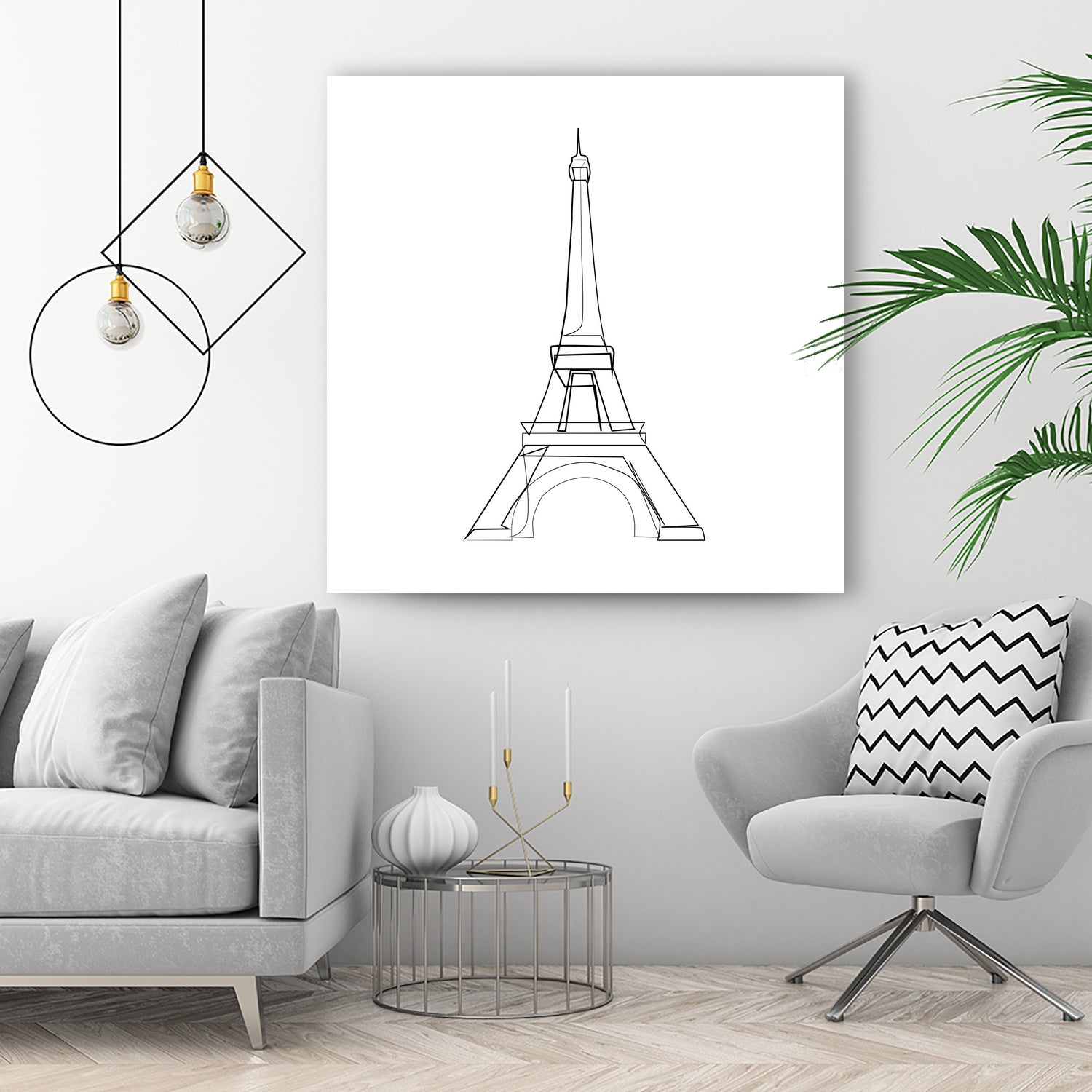 Eiffel Tower by Parinta Sofia Stefanopoulou on GIANT ART - white digital drawing