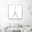 Eiffel Tower by Parinta Sofia Stefanopoulou on GIANT ART - white digital drawing