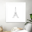 Eiffel Tower by Parinta Sofia Stefanopoulou on GIANT ART - white digital drawing