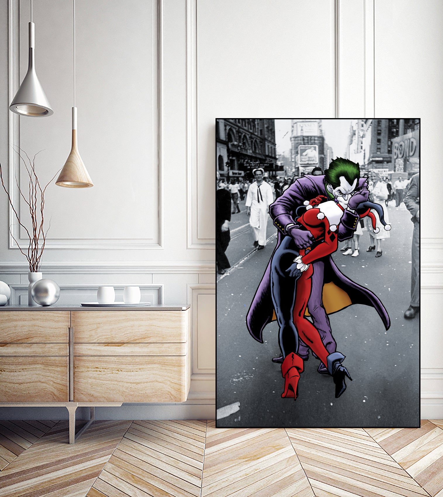 The Kissing Joke by Dan Avenell on GIANT ART - gray digital painting