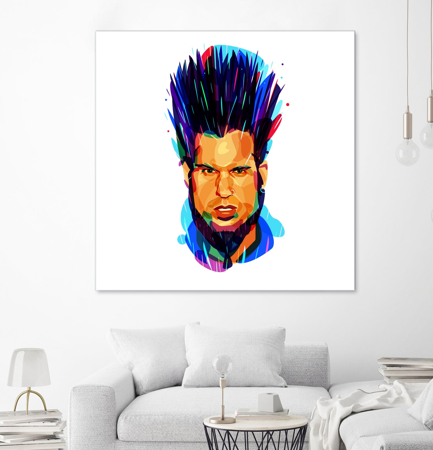 Wayne Static by Ilya Shapko on GIANT ART - blue digital drawing