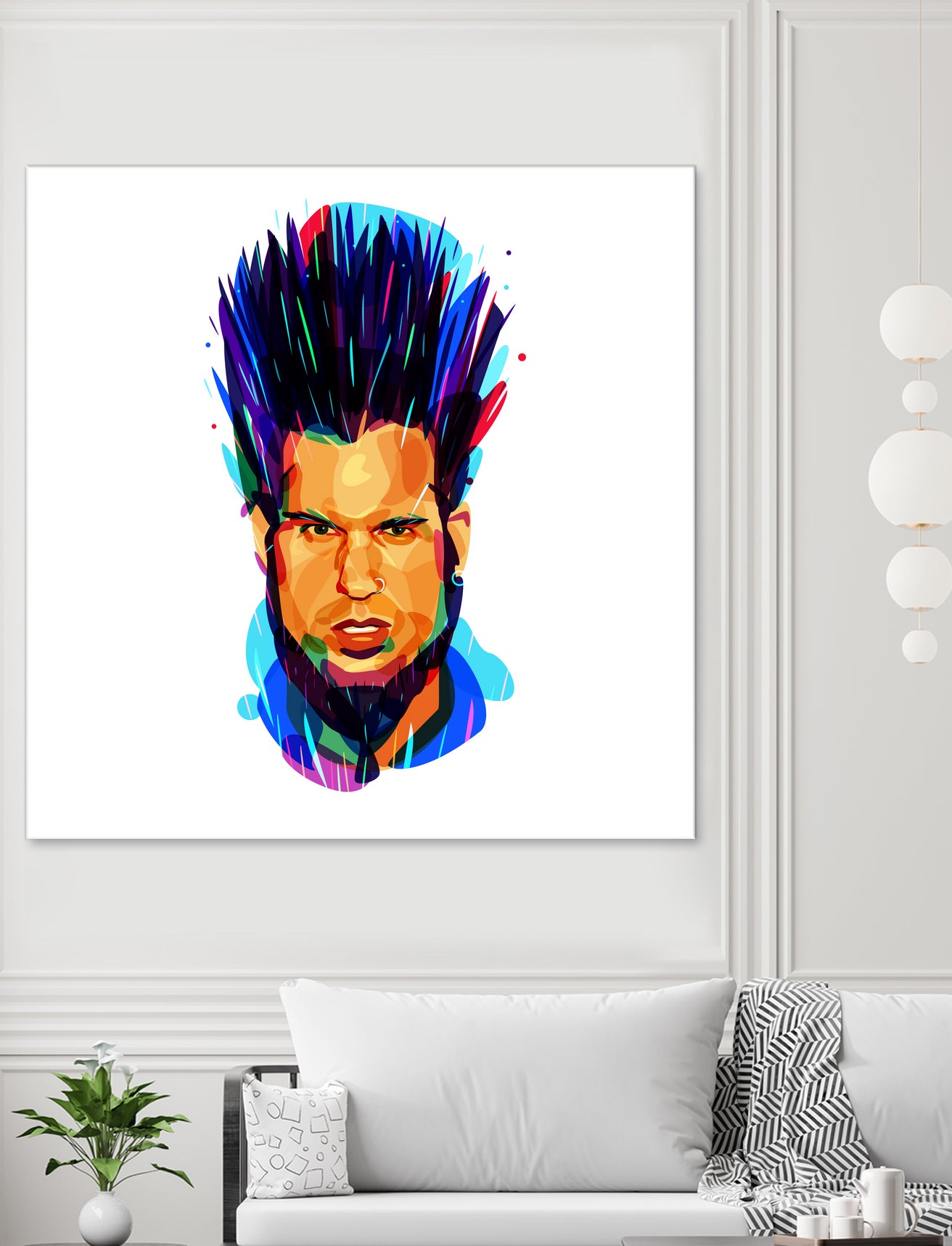 Wayne Static by Ilya Shapko on GIANT ART - blue digital drawing