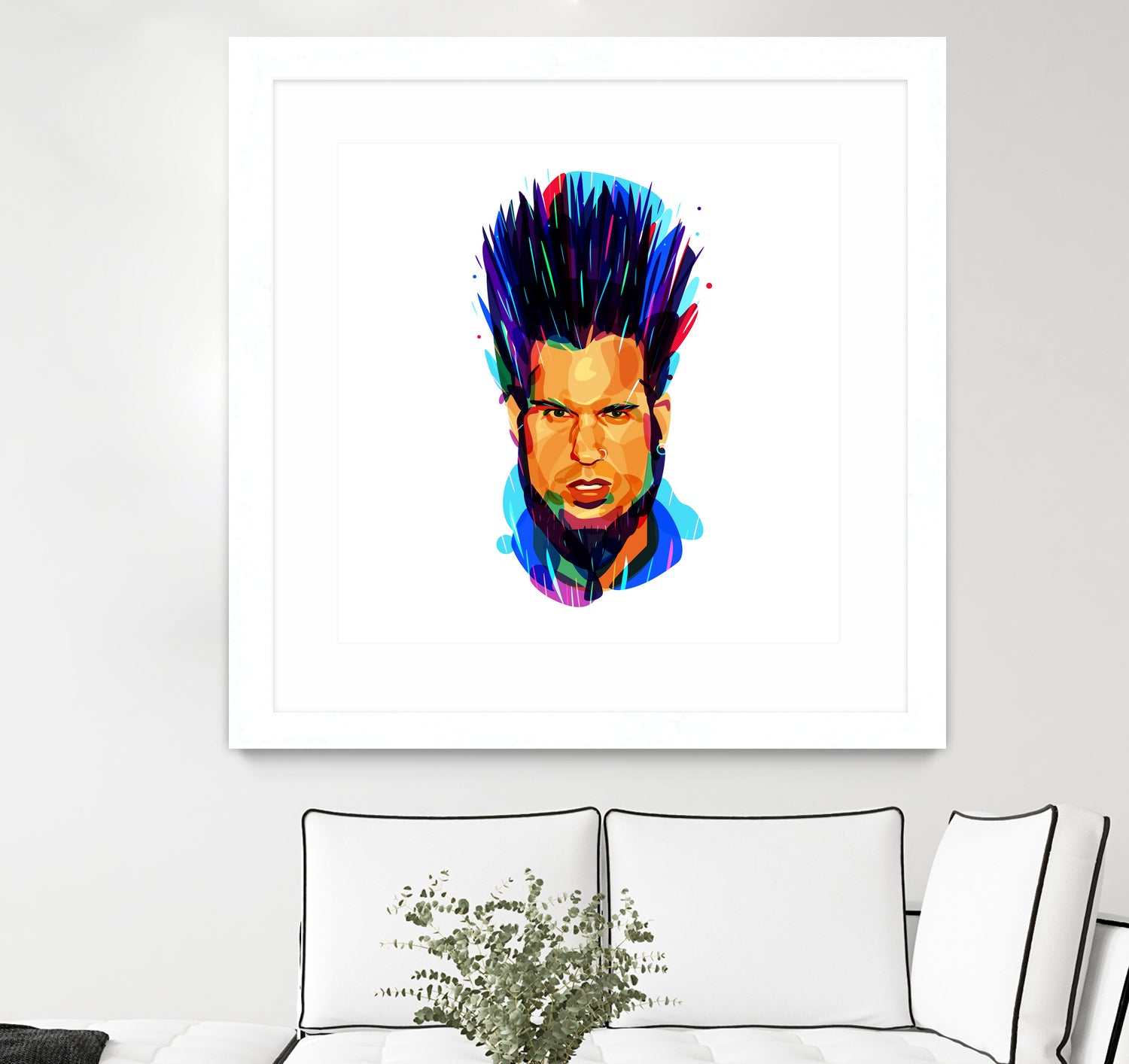 Wayne Static by Ilya Shapko on GIANT ART - blue digital drawing