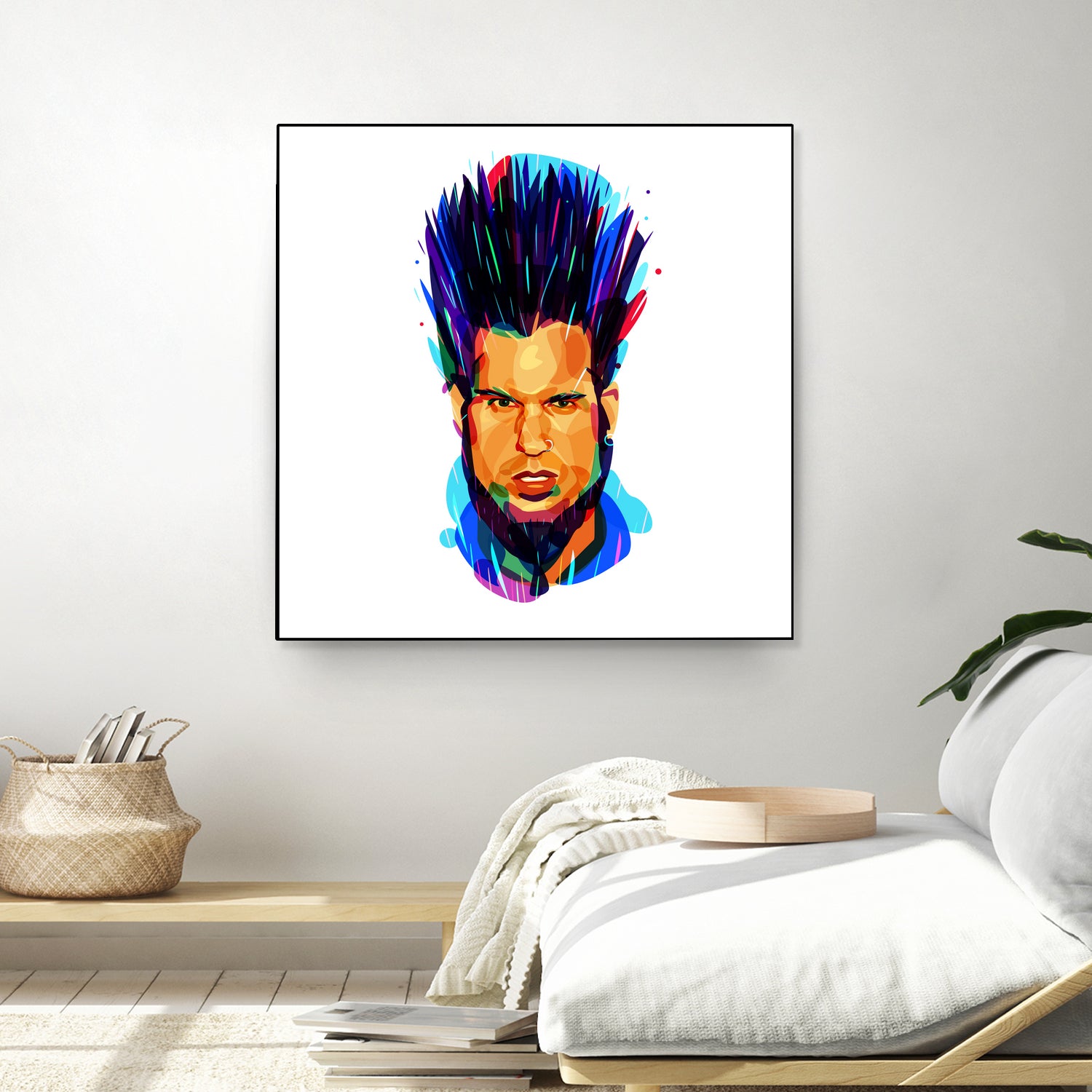 Wayne Static by Ilya Shapko on GIANT ART - blue digital drawing