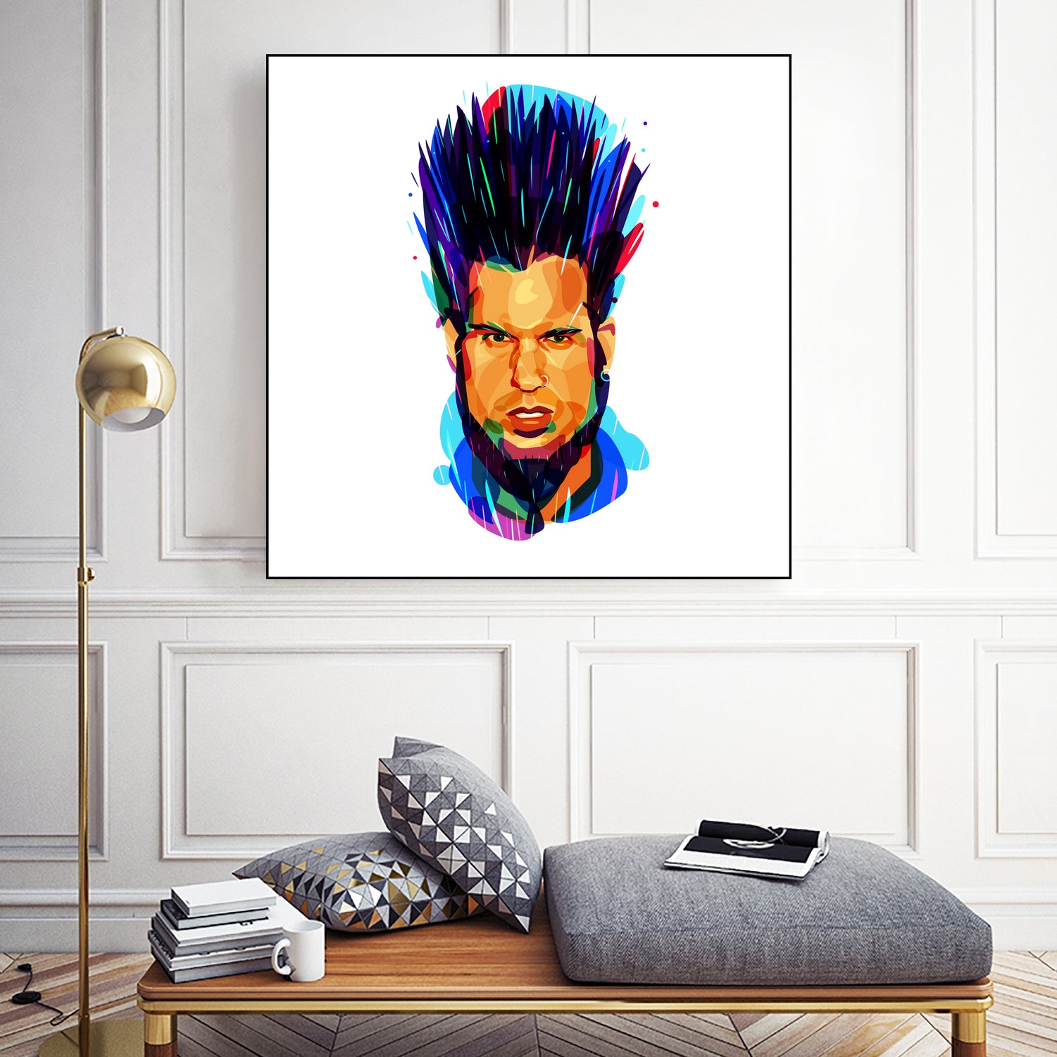 Wayne Static by Ilya Shapko on GIANT ART - blue digital drawing