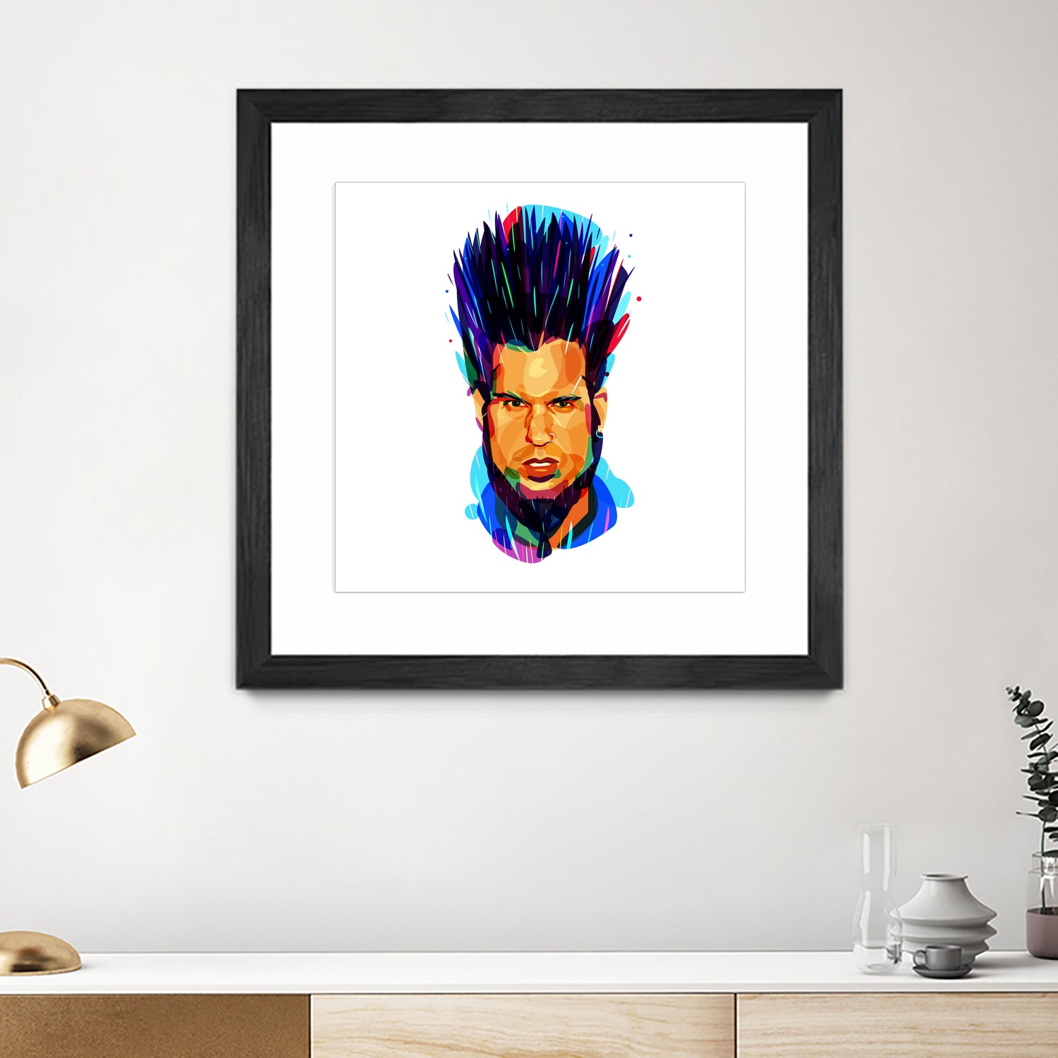 Wayne Static by Ilya Shapko on GIANT ART - blue digital drawing