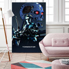 Terminator by Nikita Abakumov on GIANT ART - blue digital painting