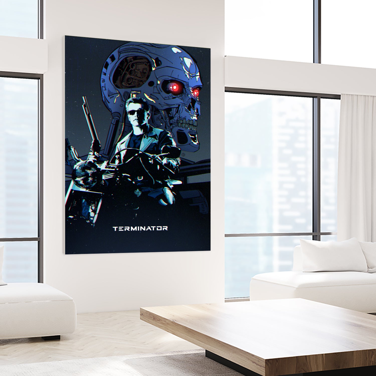 Terminator by Nikita Abakumov on GIANT ART - blue digital painting