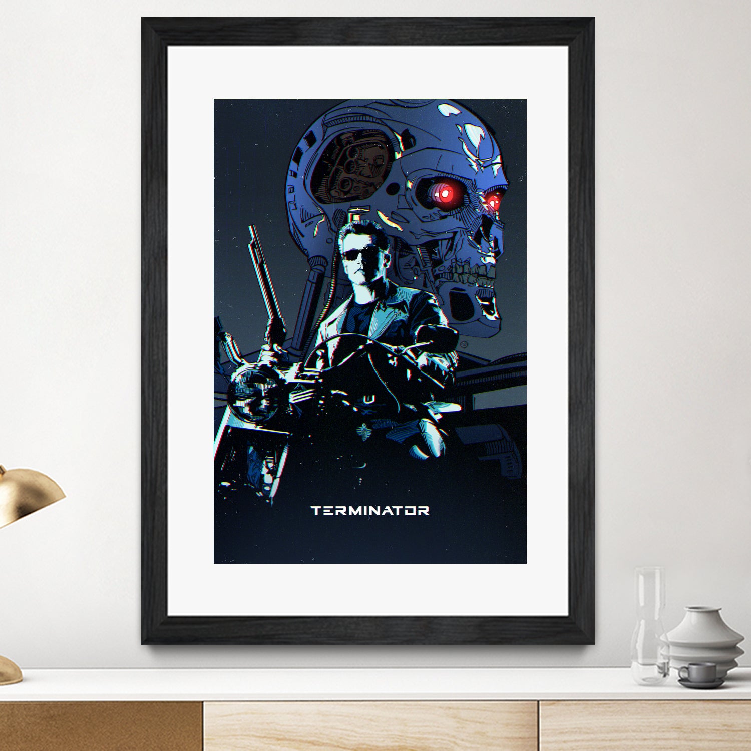 Terminator by Nikita Abakumov on GIANT ART - blue digital painting