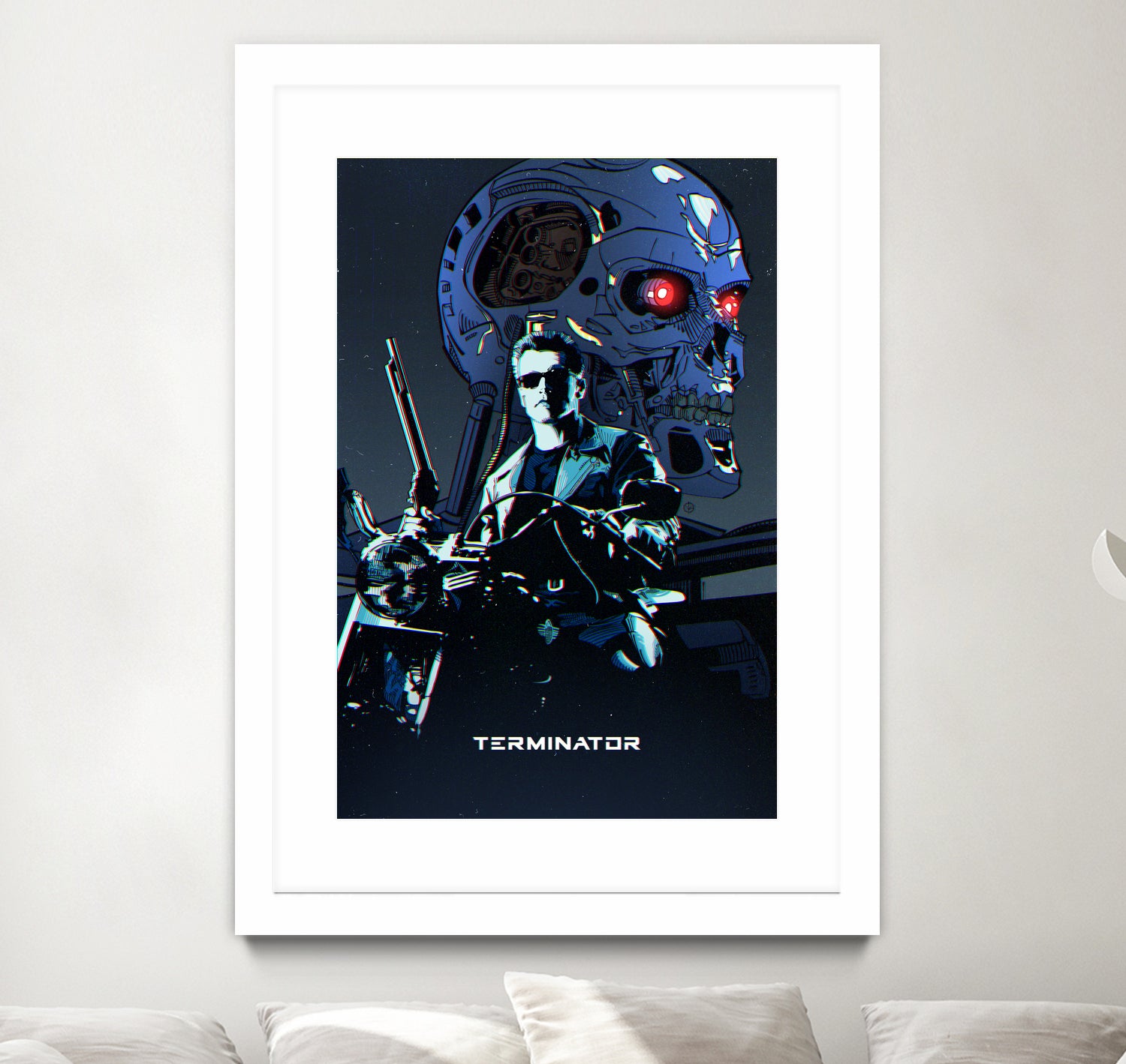 Terminator by Nikita Abakumov on GIANT ART - blue digital painting