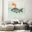 Periscope goldfish by Vin Zzep on GIANT ART - white digital painting