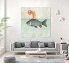 Periscope goldfish by Vin Zzep on GIANT ART - white digital painting