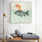 Periscope goldfish by Vin Zzep on GIANT ART - white digital painting