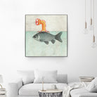 Periscope goldfish by Vin Zzep on GIANT ART - white digital painting