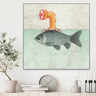 Periscope goldfish by Vin Zzep on GIANT ART - white digital painting