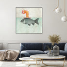 Periscope goldfish by Vin Zzep on GIANT ART - white digital painting