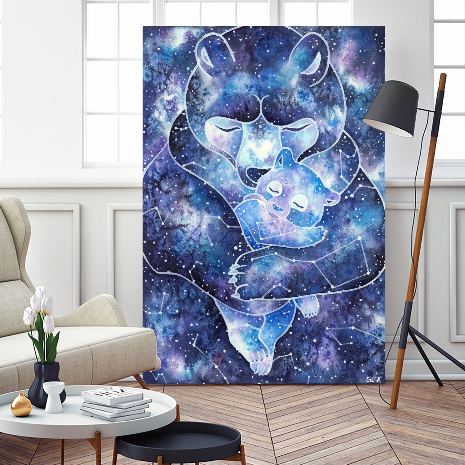 Ursa Major and Ursa Minor by Cristiana Palestini on GIANT ART - blue cartooning