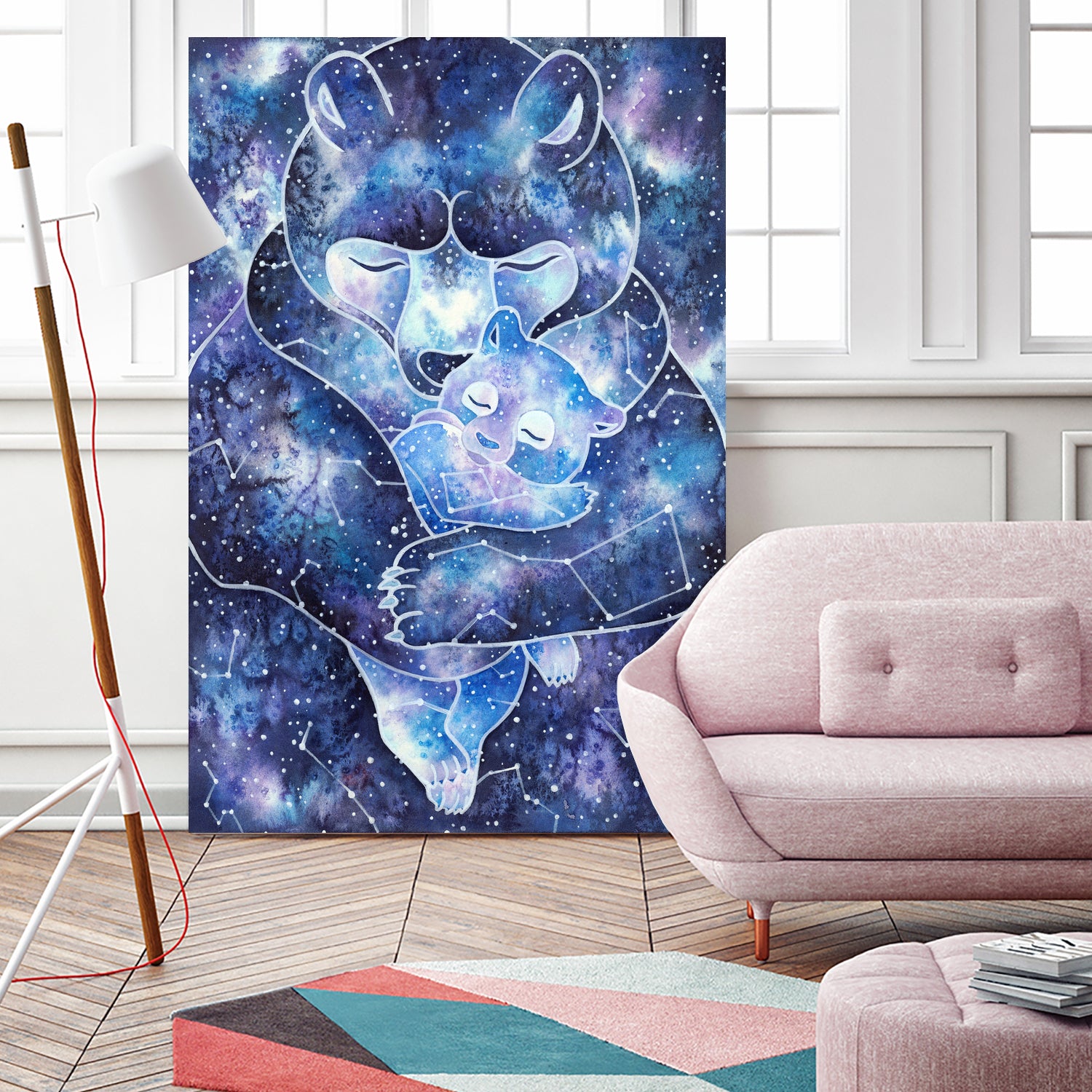 Ursa Major and Ursa Minor by Cristiana Palestini on GIANT ART - blue cartooning