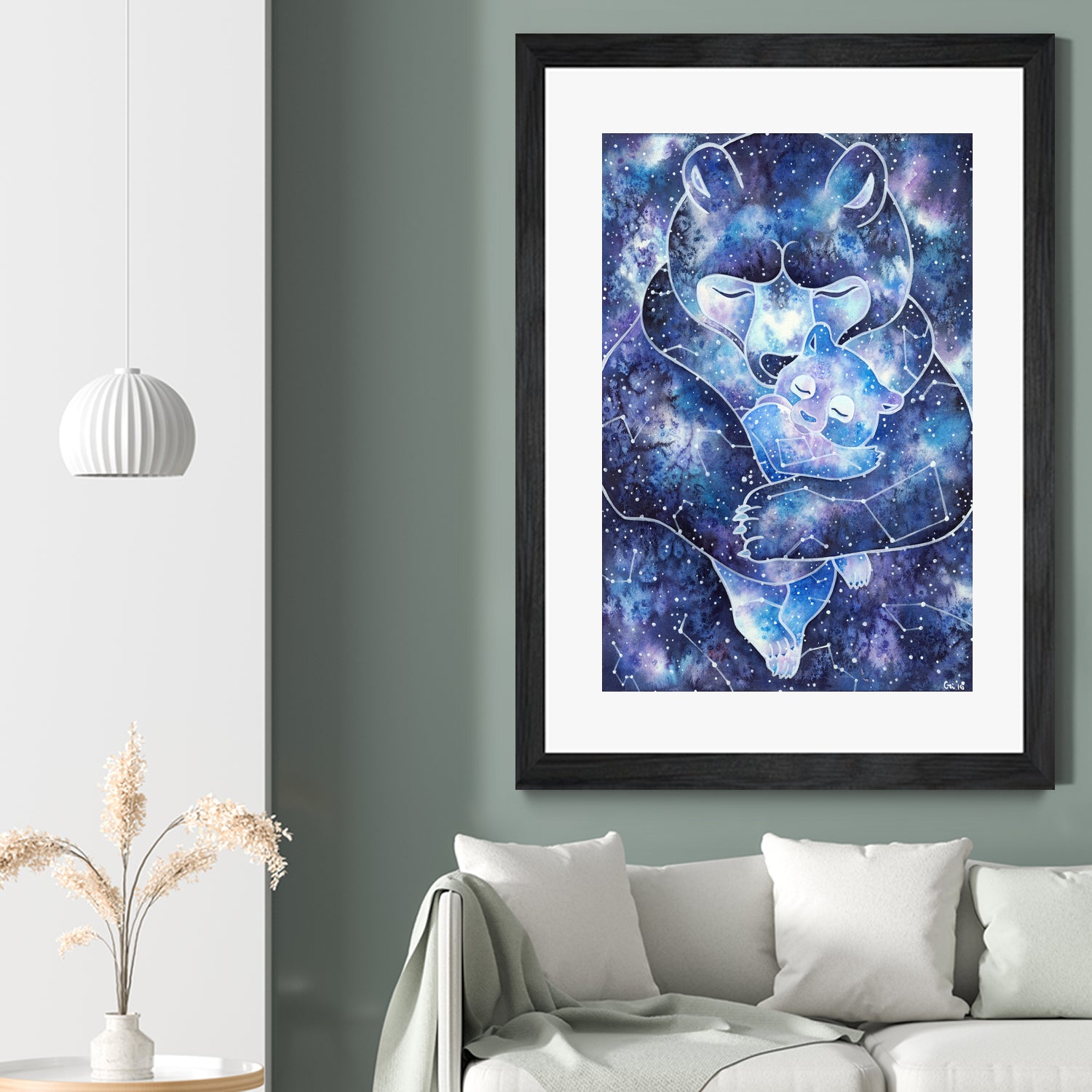 Ursa Major and Ursa Minor by Cristiana Palestini on GIANT ART - blue cartooning