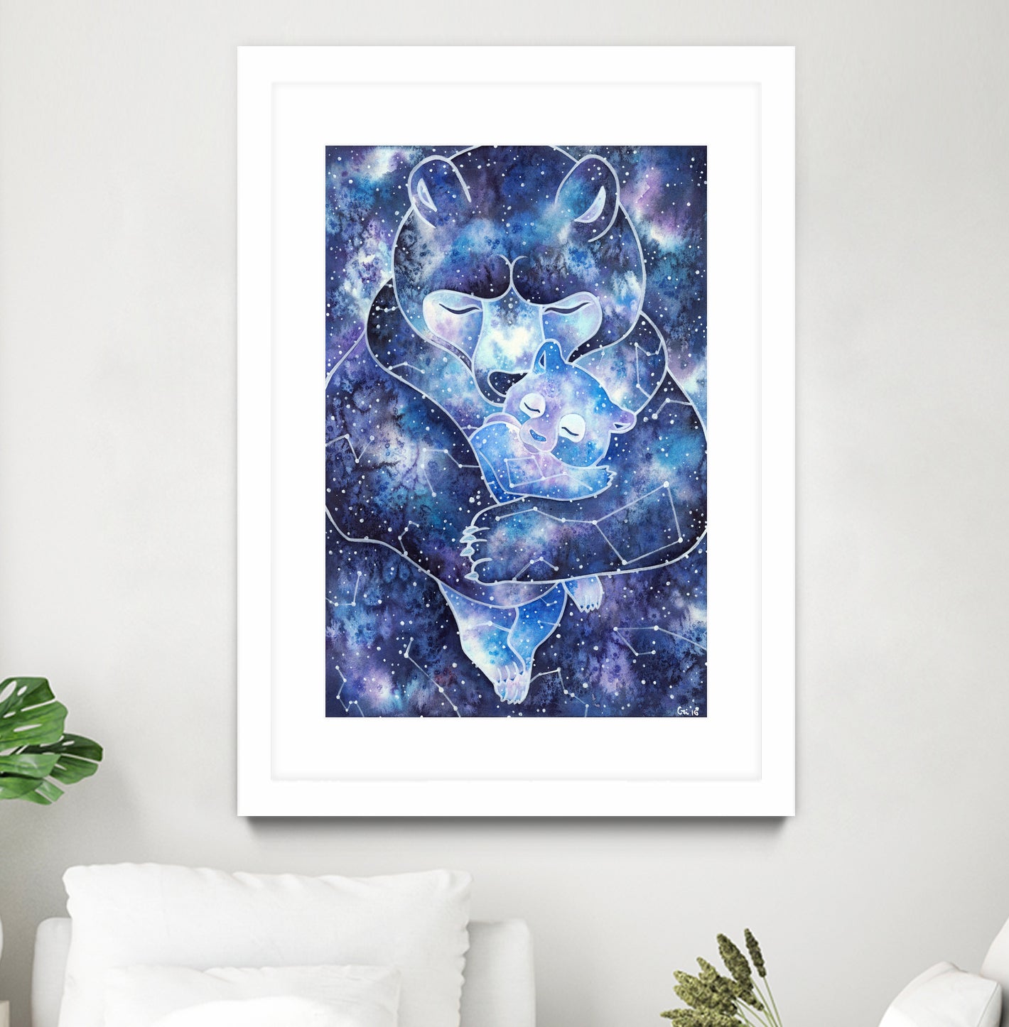 Ursa Major and Ursa Minor by Cristiana Palestini on GIANT ART - blue cartooning