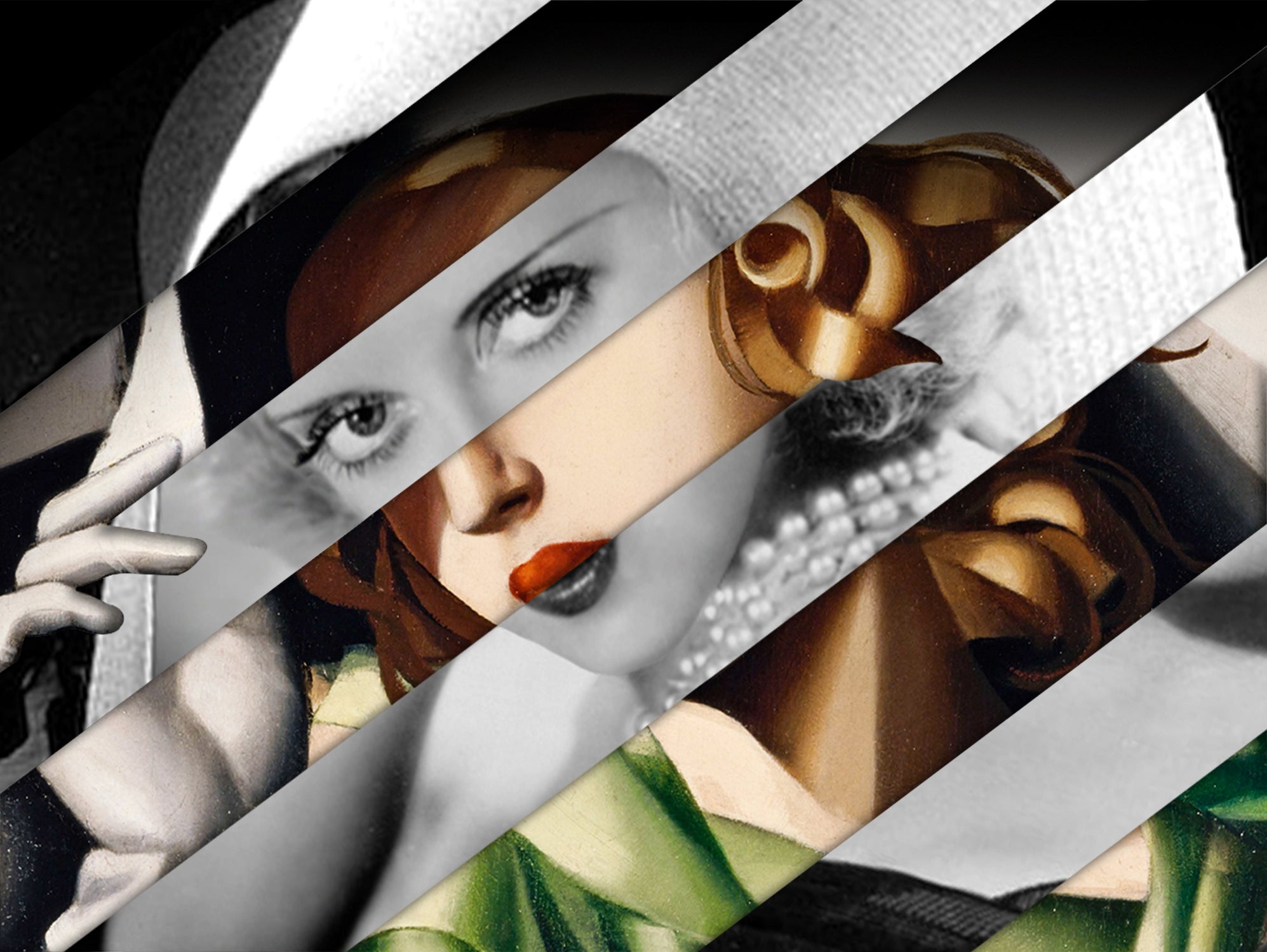 Tamara De Lempicka & Bette Davis by Luigi Tarini on GIANT ART - gray photo manipulation