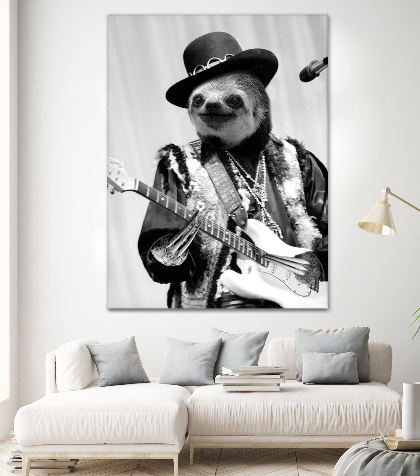 Rockstar Sloth #2 by Luigi Tarini on GIANT ART - gray photo manipulation