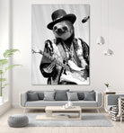 Rockstar Sloth #2 by Luigi Tarini on GIANT ART - gray photo manipulation