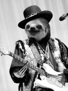 Rockstar Sloth #2 by Luigi Tarini on GIANT ART - gray photo manipulation