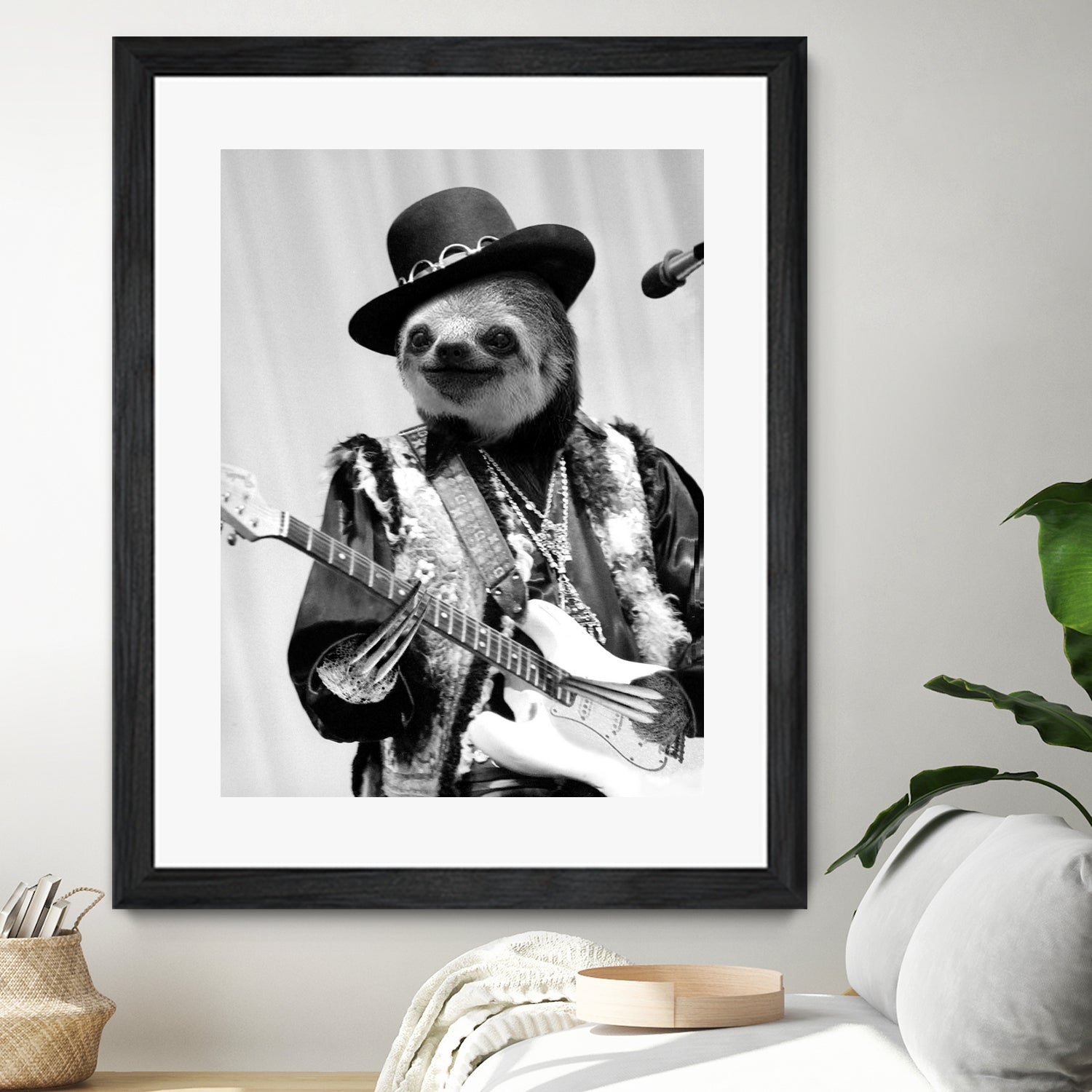 Rockstar Sloth #2 by Luigi Tarini on GIANT ART - gray photo manipulation