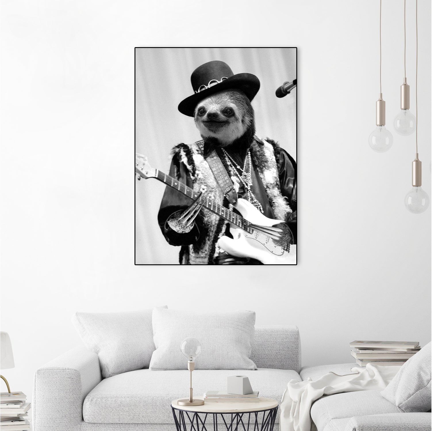 Rockstar Sloth #2 by Luigi Tarini on GIANT ART - gray photo manipulation